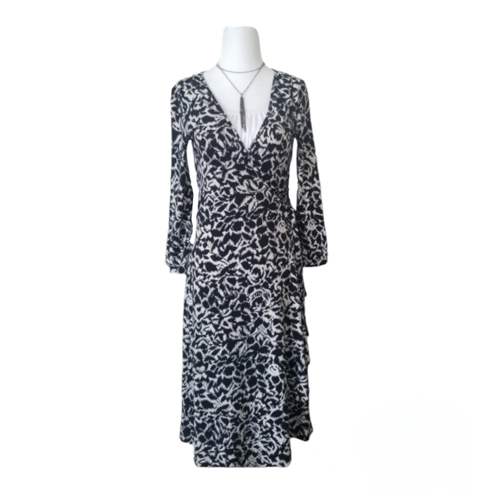 BCBG MaxAzria Floral Wrap Dress